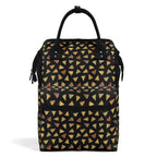 Pizza Slices On Black Multi Pocket Backpack Default Title Multi Pocket Backpack Food Printed Offshore