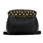 Pizza Slices On Black Multi Pocket Backpack Multi Pocket Backpack Food Printed Offshore