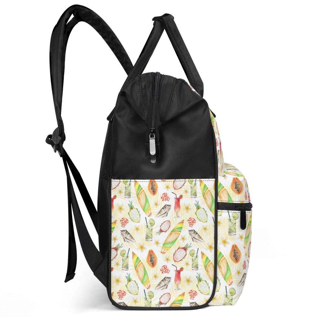 Tropical Surf Multi Pocket Backpack Multi Pocket Backpack Printed Offshore Surf