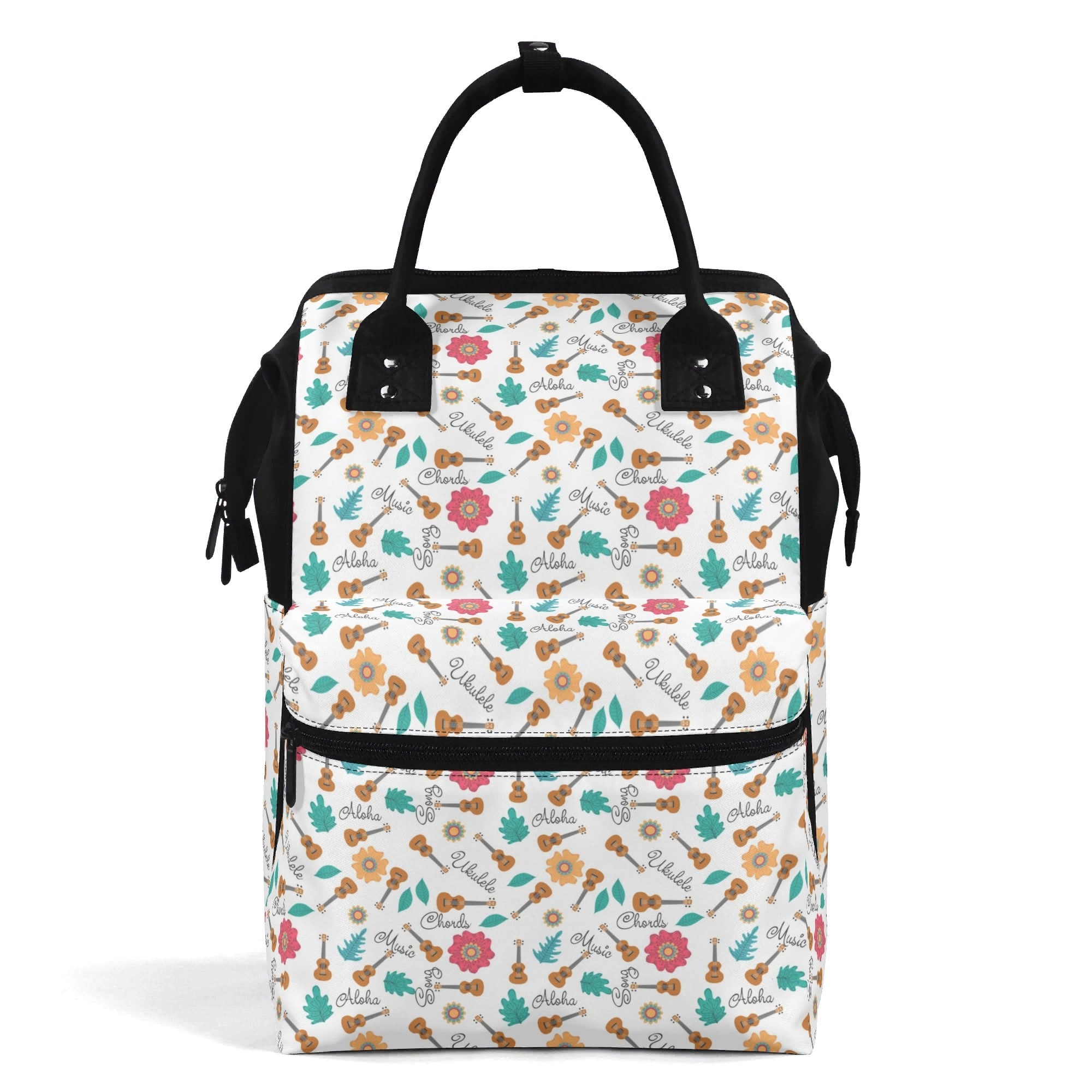 Ukulele Multi Pocket Backpack Default Title Multi Pocket Backpack Music Printed Offshore