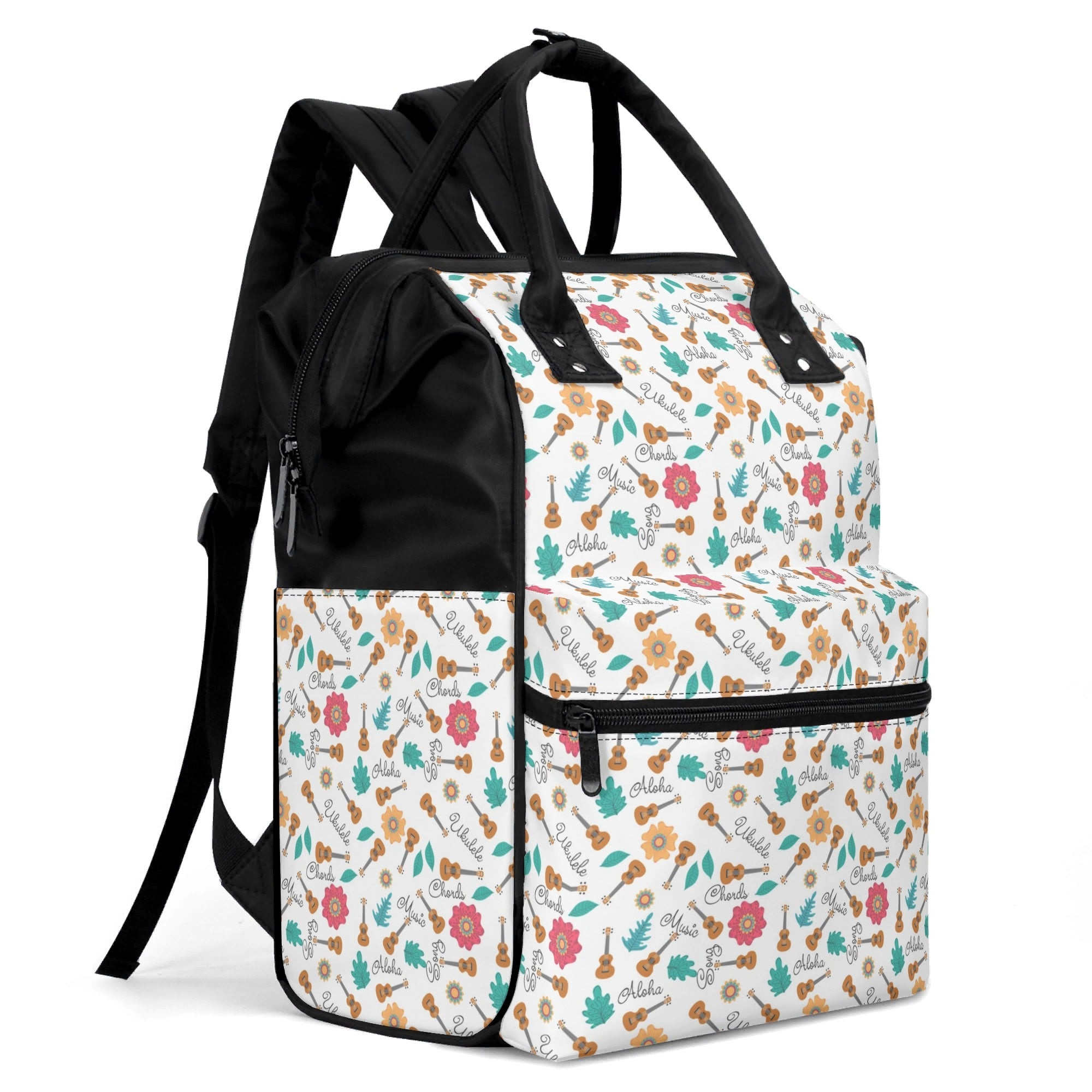 Ukulele Multi Pocket Backpack Multi Pocket Backpack Music Printed Offshore