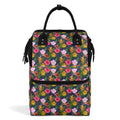 Tropical Floral Multi Pocket Backpack Default Title Multi Pocket Backpack Plants Printed Offshore