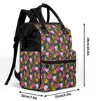 Tropical Floral Multi Pocket Backpack Multi Pocket Backpack Plants Printed Offshore