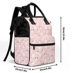 Pink Cats Multi Pocket Backpack Multi Pocket Backpack Printed Offshore