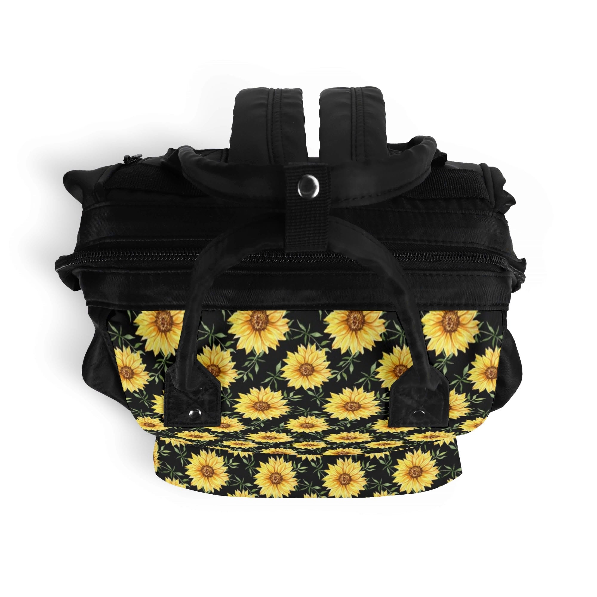 Painted Sunflower Multi Pocket Backpack Multi Pocket Backpack Plants Printed Offshore