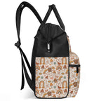 Peace And Love Multi Pocket Backpack Multi Pocket Backpack Printed Offshore Retro