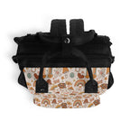 Peace And Love Multi Pocket Backpack Multi Pocket Backpack Printed Offshore Retro