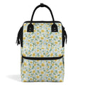 Delicate Frangipani Multi Pocket Backpack Default Title Multi Pocket Backpack Plants Printed Offshore