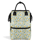 Delicate Frangipani Multi Pocket Backpack Default Title Multi Pocket Backpack Plants Printed Offshore