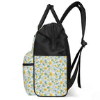 Delicate Frangipani Multi Pocket Backpack Multi Pocket Backpack Plants Printed Offshore
