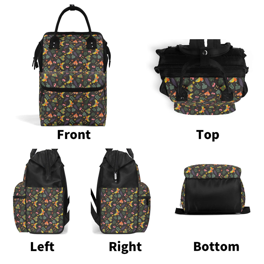 Dark Butterfly Multi Pocket Backpack Multi Pocket Backpack animal Printed Offshore