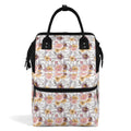 Painted Flowers Multi Pocket Backpack Default Title Multi Pocket Backpack Plants Printed Offshore