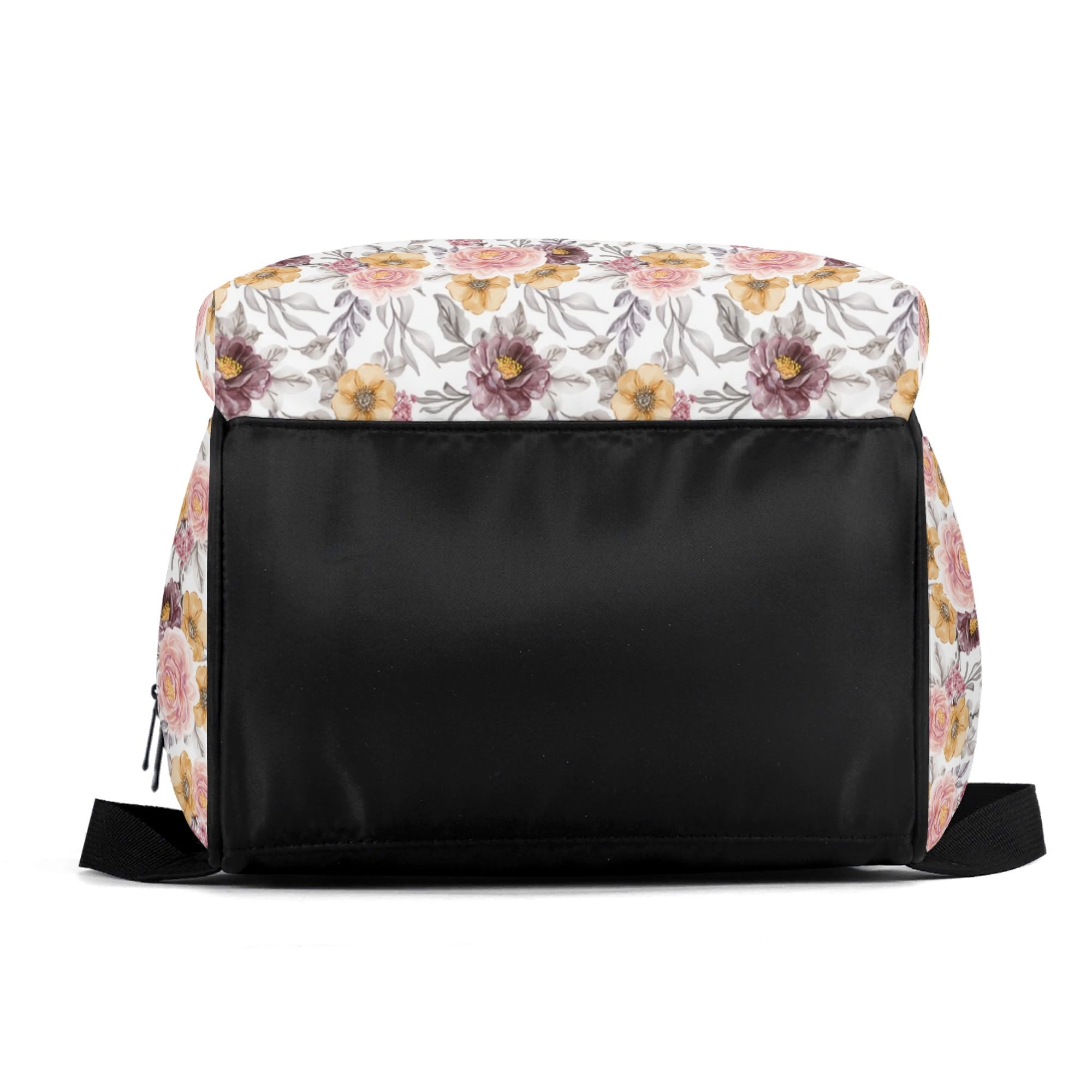Painted Flowers Multi Pocket Backpack Multi Pocket Backpack Plants Printed Offshore