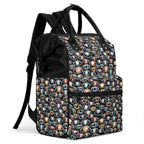 Eyes On Black Multi Pocket Backpack Multi Pocket Backpack Printed Offshore