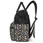 Eyes On Black Multi Pocket Backpack Multi Pocket Backpack Printed Offshore