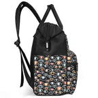 Eyes On Black Multi Pocket Backpack Multi Pocket Backpack Printed Offshore
