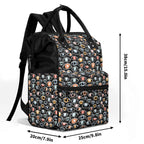 Eyes On Black Multi Pocket Backpack Multi Pocket Backpack Printed Offshore