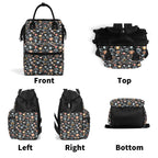 Eyes On Black Multi Pocket Backpack Multi Pocket Backpack Printed Offshore