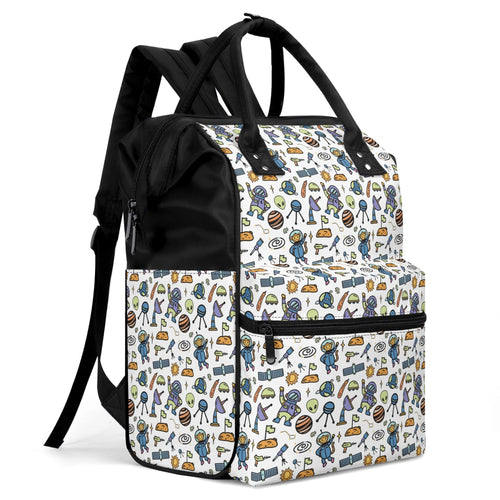 All About Space Multi Pocket Backpack Multi Pocket Backpack Printed Offshore Sci Fi Space