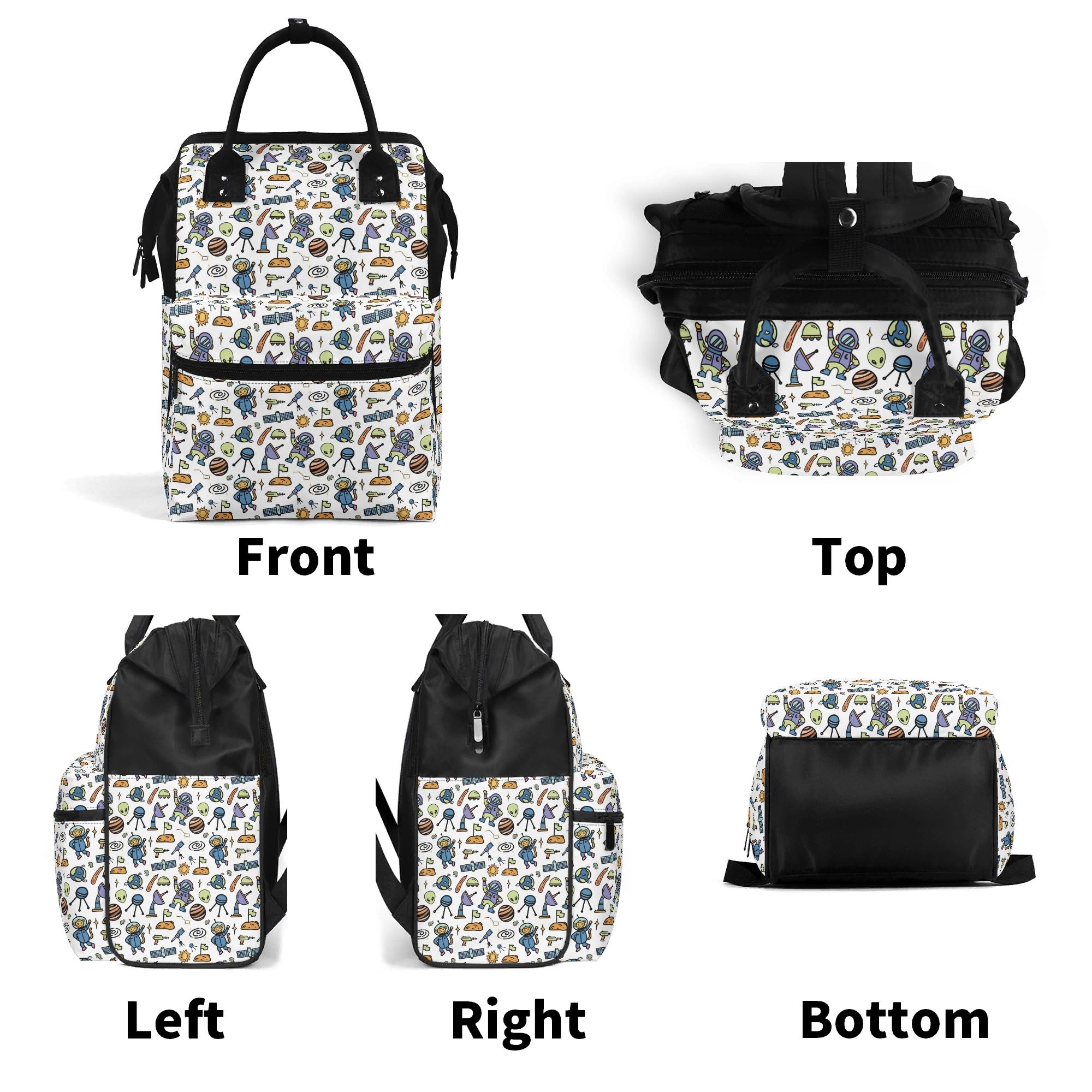 All About Space Multi Pocket Backpack Multi Pocket Backpack Printed Offshore Sci Fi Space