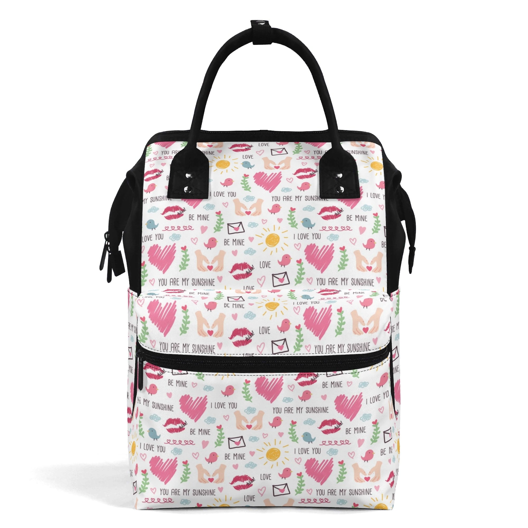 Valentine Multi Pocket Backpack Default Title Multi Pocket Backpack Love Printed Offshore