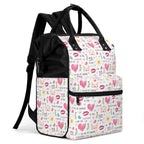 Valentine Multi Pocket Backpack Multi Pocket Backpack Love Printed Offshore