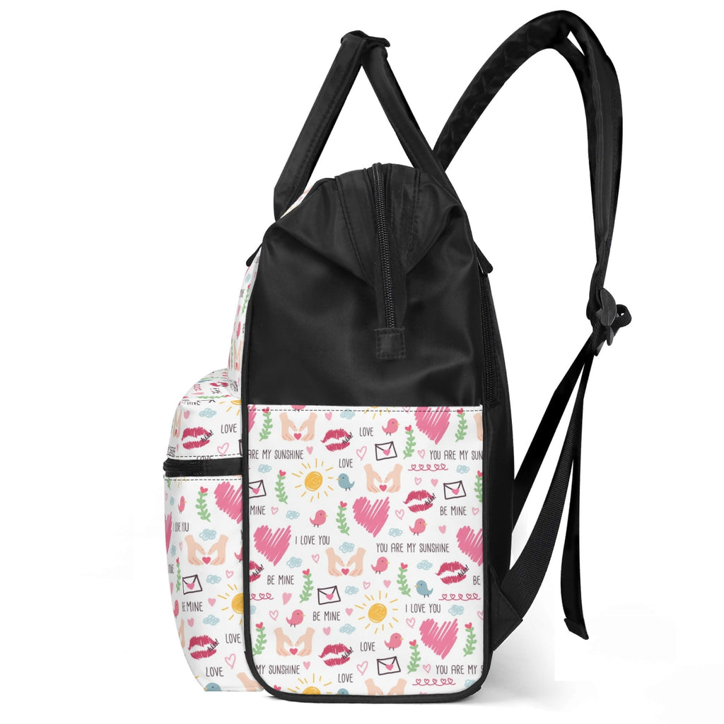 Valentine Multi Pocket Backpack Multi Pocket Backpack Love Printed Offshore