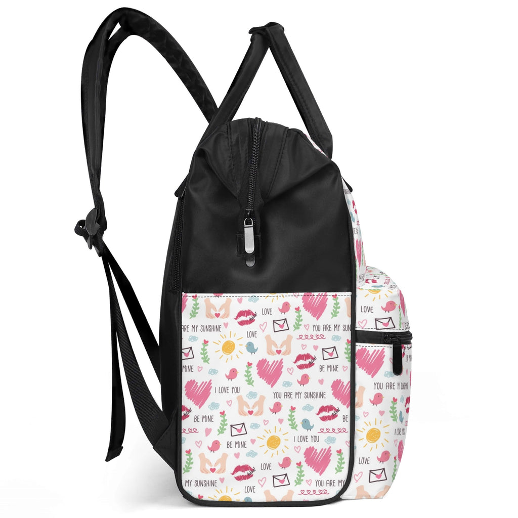 Valentine Multi Pocket Backpack Multi Pocket Backpack Love Printed Offshore