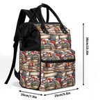 Watercolour Books Multi Pocket Backpack Multi Pocket Backpack Printed Offshore Reading