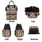 Watercolour Books Multi Pocket Backpack Multi Pocket Backpack Printed Offshore Reading