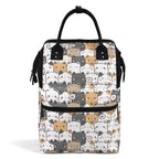 Hi Cat Crowd Multi Pocket Backpack Default Title Multi Pocket Backpack animal Printed Offshore