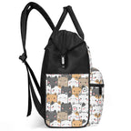 Hi Cat Crowd Multi Pocket Backpack Multi Pocket Backpack animal Printed Offshore