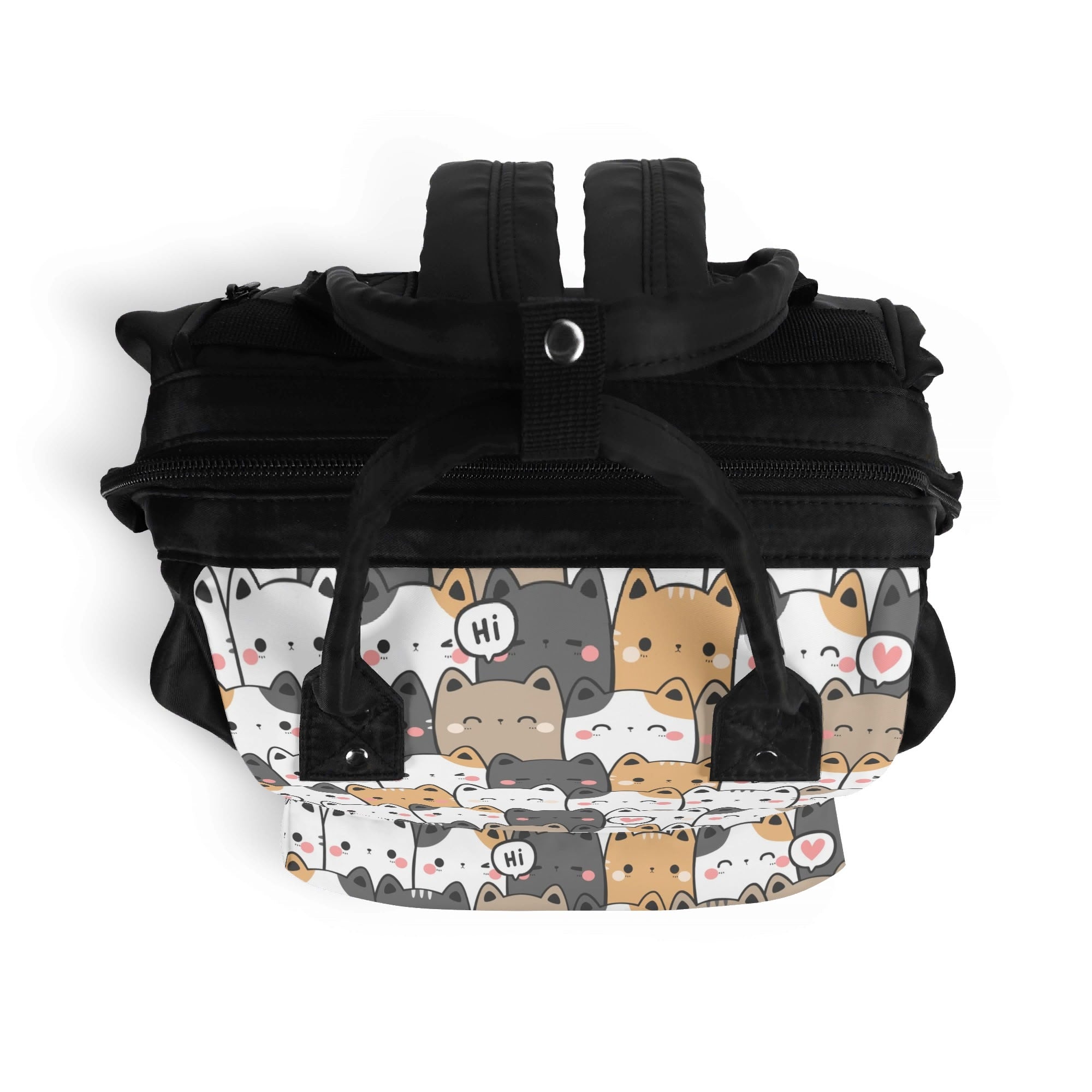 Hi Cat Crowd Multi Pocket Backpack Multi Pocket Backpack animal Printed Offshore
