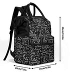 Mathematics Multi Pocket Backpack Multi Pocket Backpack Maths Printed Offshore