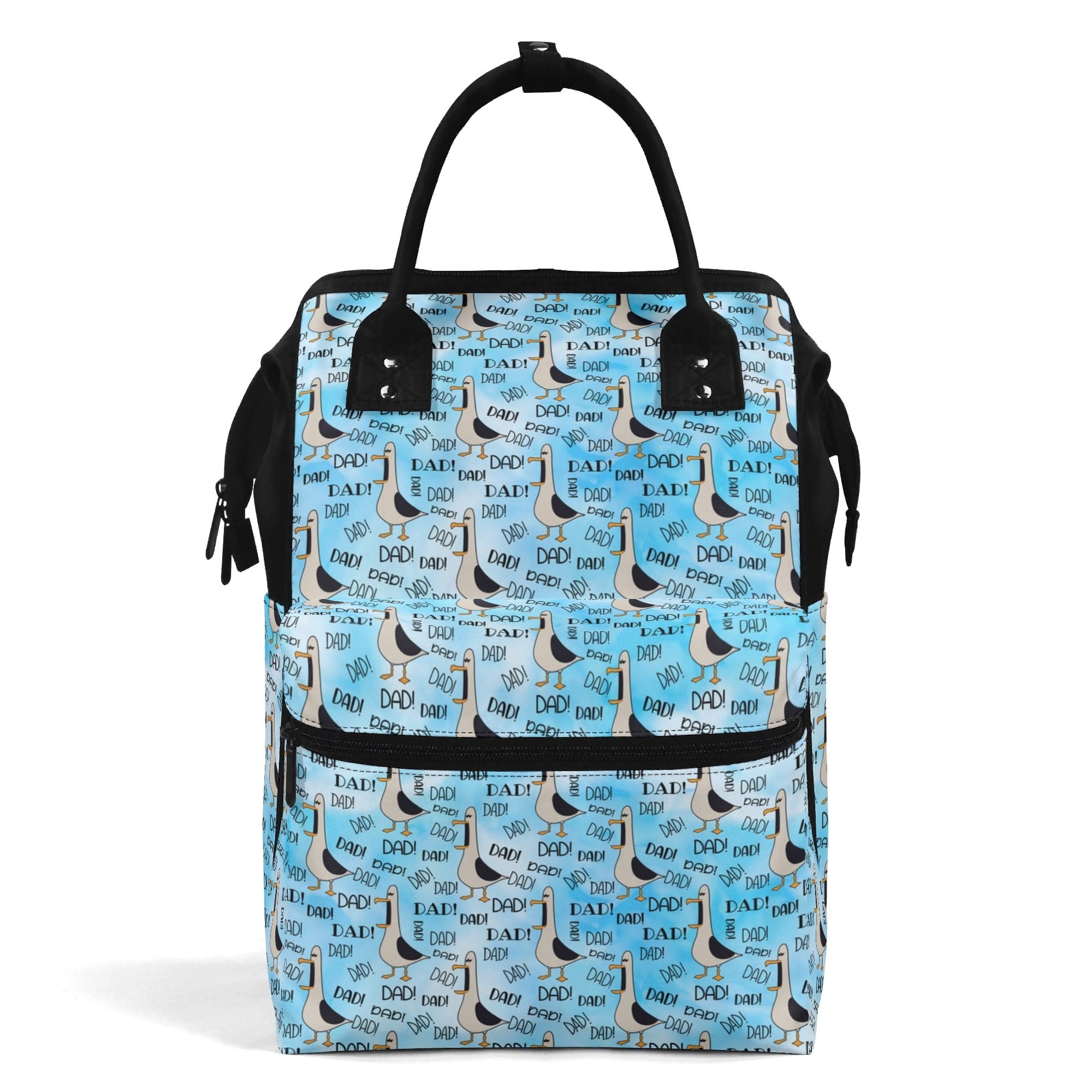 Dad Seagull Multi Pocket Backpack Default Title Multi Pocket Backpack animal Dad Printed Offshore