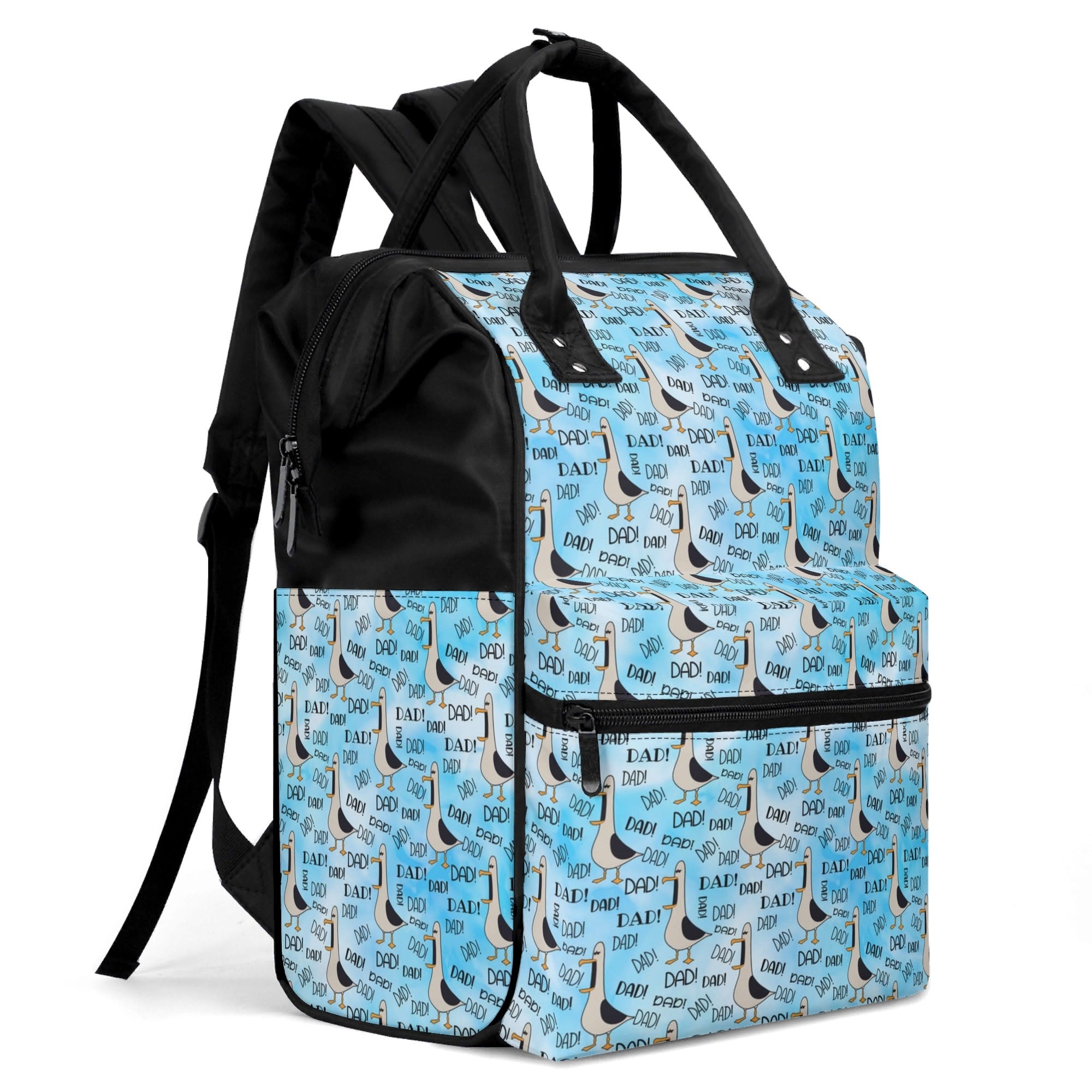 Dad Seagull Multi Pocket Backpack Multi Pocket Backpack animal Dad Printed Offshore