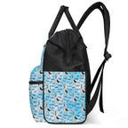 Dad Seagull Multi Pocket Backpack Multi Pocket Backpack animal Dad Printed Offshore