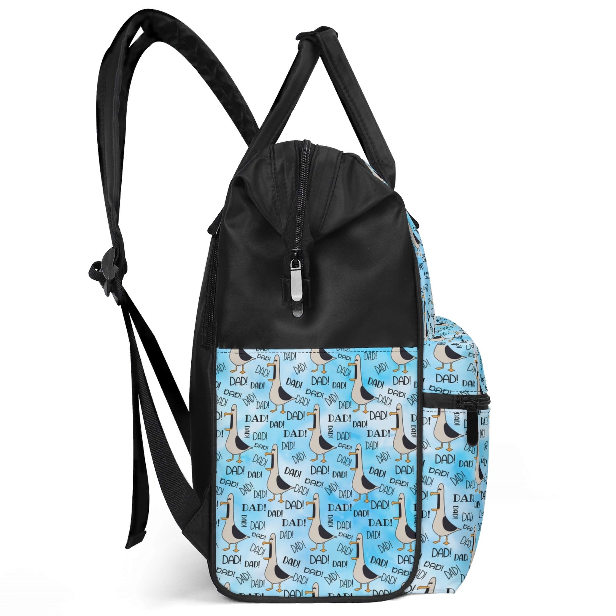 Dad Seagull Multi Pocket Backpack Multi Pocket Backpack animal Dad Printed Offshore