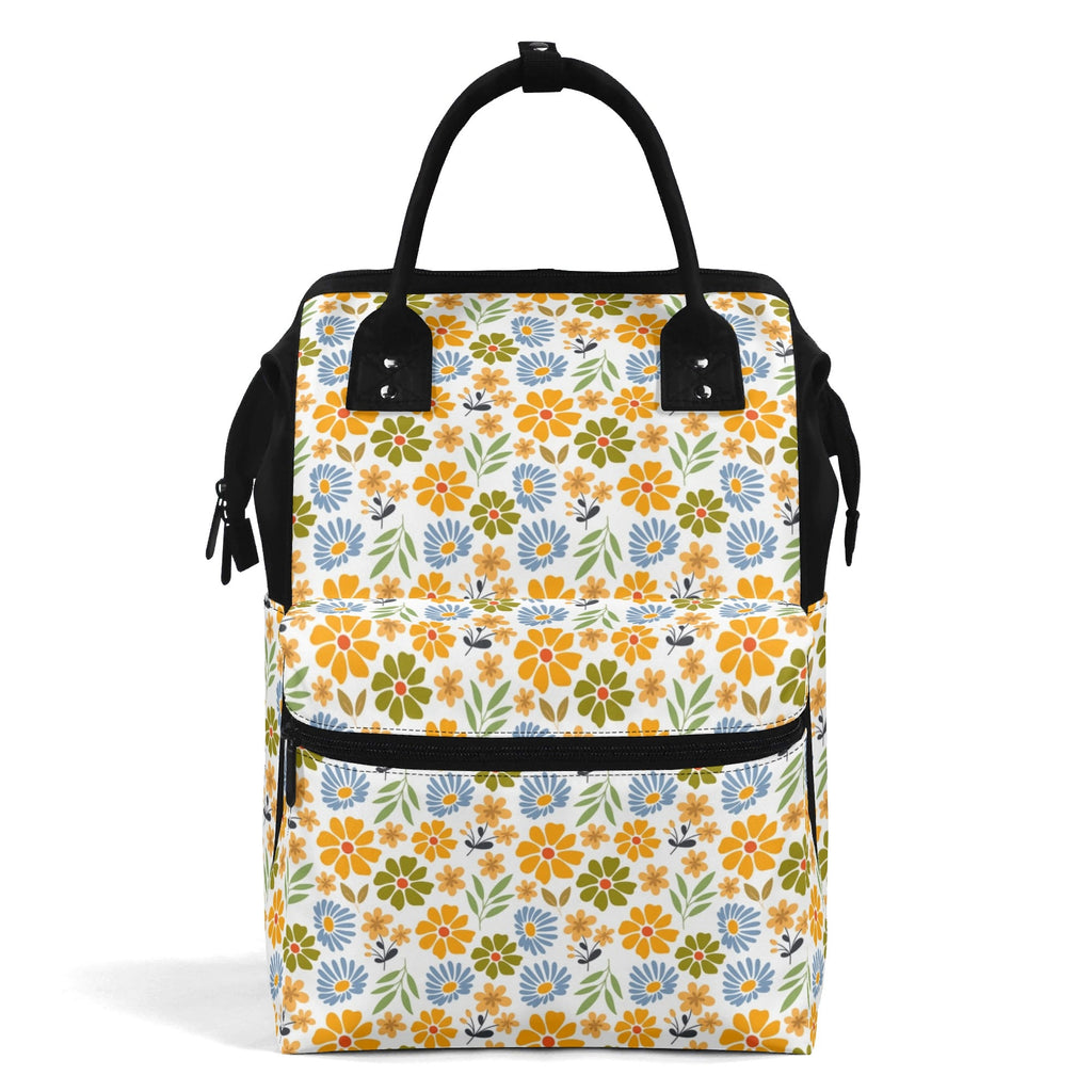 Retro Boho Flowers Multi Pocket Backpack Default Title Multi Pocket Backpack Printed Offshore Retro