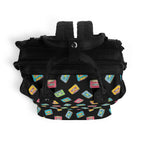 Colourful Cassette Tapes Multi Pocket Backpack Multi Pocket Backpack Music Printed Offshore Retro