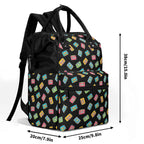 Colourful Cassette Tapes Multi Pocket Backpack Multi Pocket Backpack Music Printed Offshore Retro