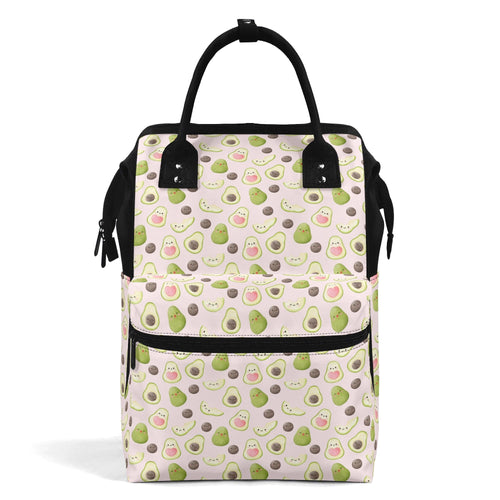 Avocado Love Multi Pocket Backpack Default Title Multi Pocket Backpack Food Printed Offshore