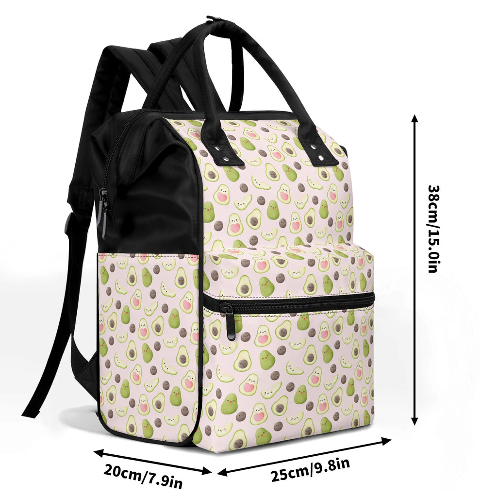 Avocado Love Multi Pocket Backpack Multi Pocket Backpack Food Printed Offshore