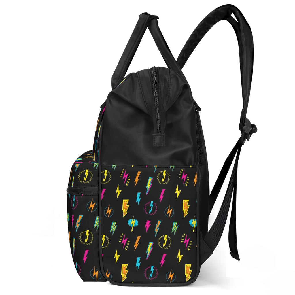 Fun Lightning Multi Pocket Backpack Multi Pocket Backpack comic Printed Offshore