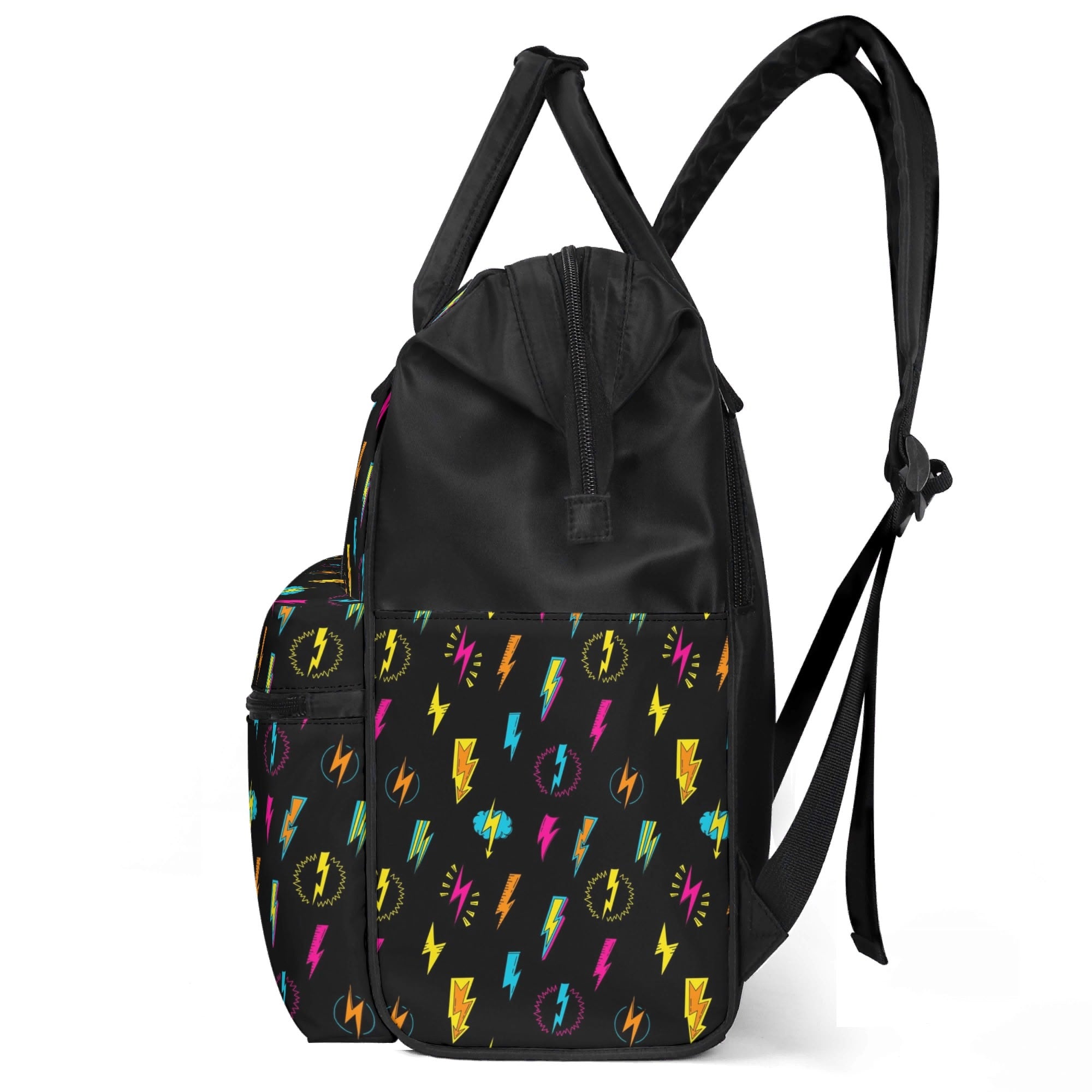 Fun Lightning Multi Pocket Backpack Multi Pocket Backpack comic Printed Offshore