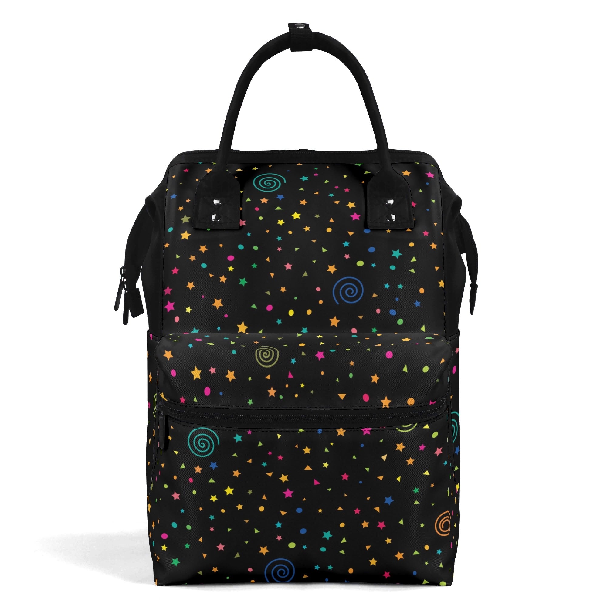 Stars And Swirls Multi Pocket Backpack Default Title Multi Pocket Backpack Printed Offshore
