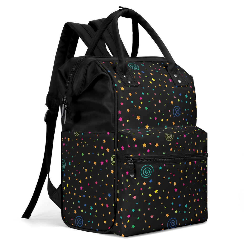 Stars And Swirls Multi Pocket Backpack Multi Pocket Backpack Printed Offshore