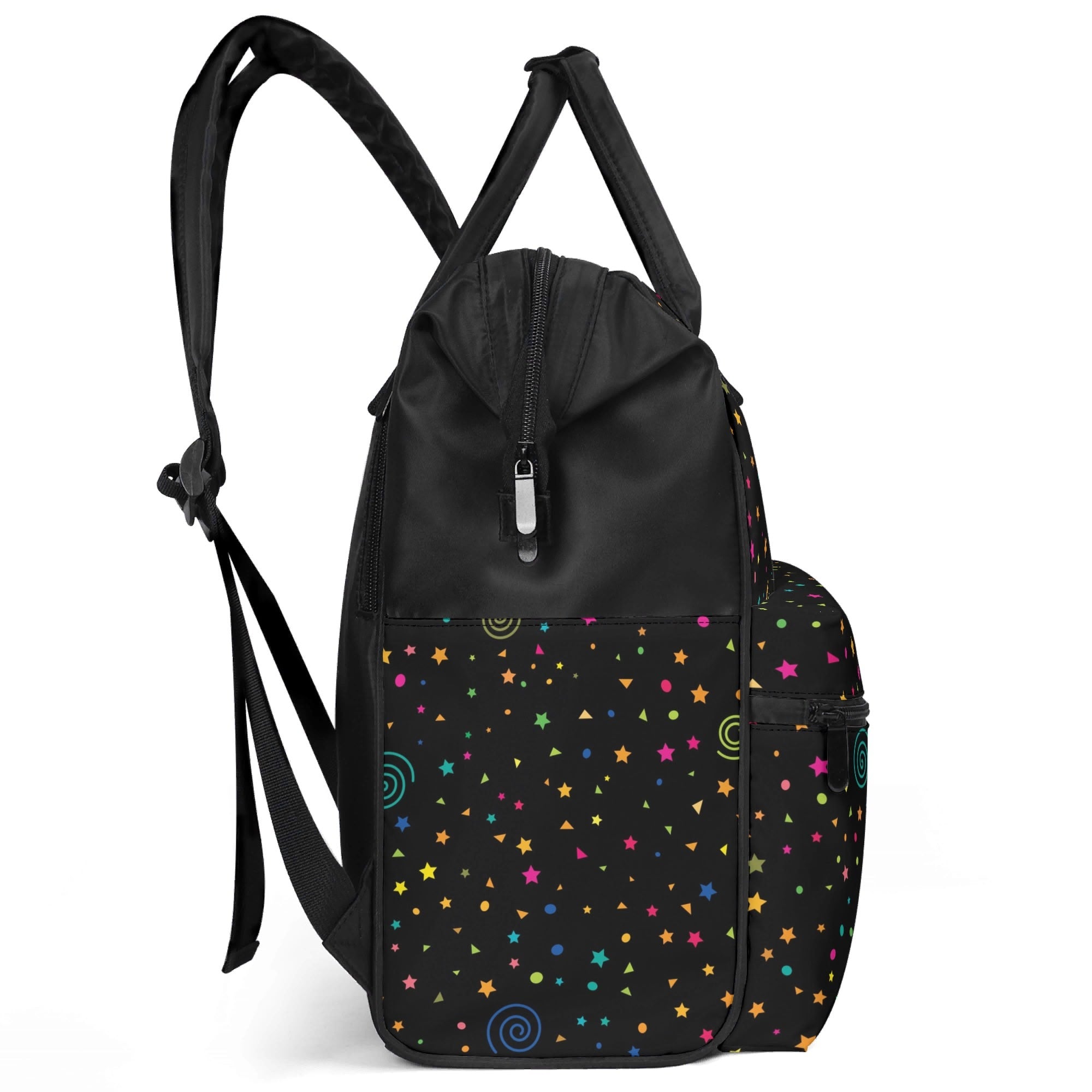 Stars And Swirls Multi Pocket Backpack Multi Pocket Backpack Printed Offshore
