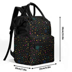 Stars And Swirls Multi Pocket Backpack Multi Pocket Backpack Printed Offshore