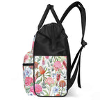 Australian Flowers Multi Pocket Backpack Multi Pocket Backpack Plants Printed Offshore
